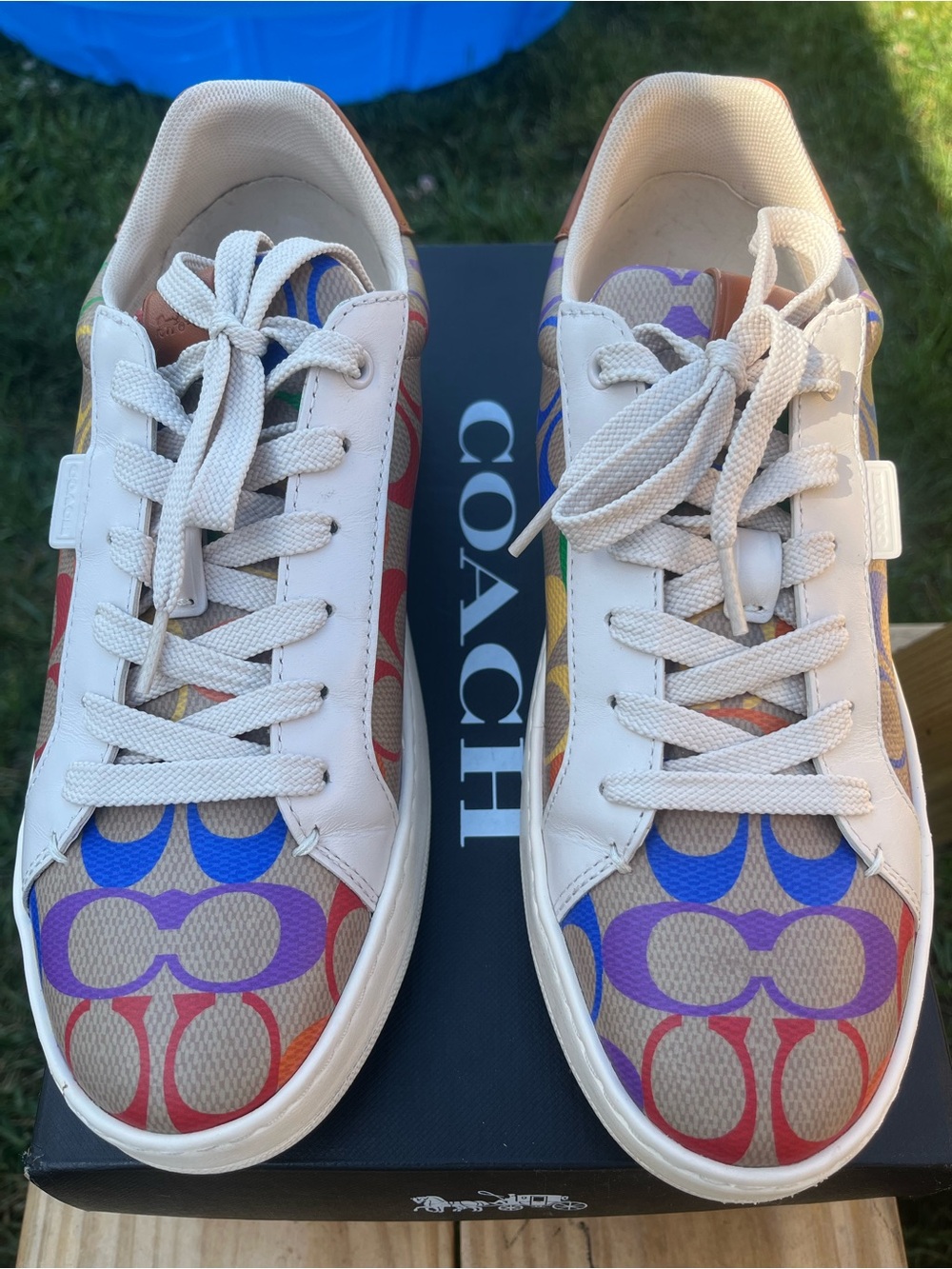 Coach Multicolor Signature C Low-Top Sneakers - White Trim